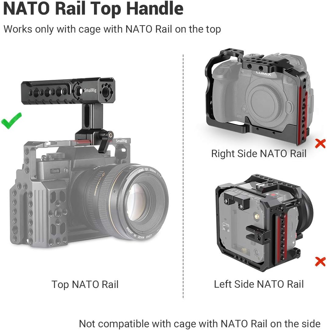 NATO Top Handle Quick Release Handgrip with Cold Shoe Mount Q6952