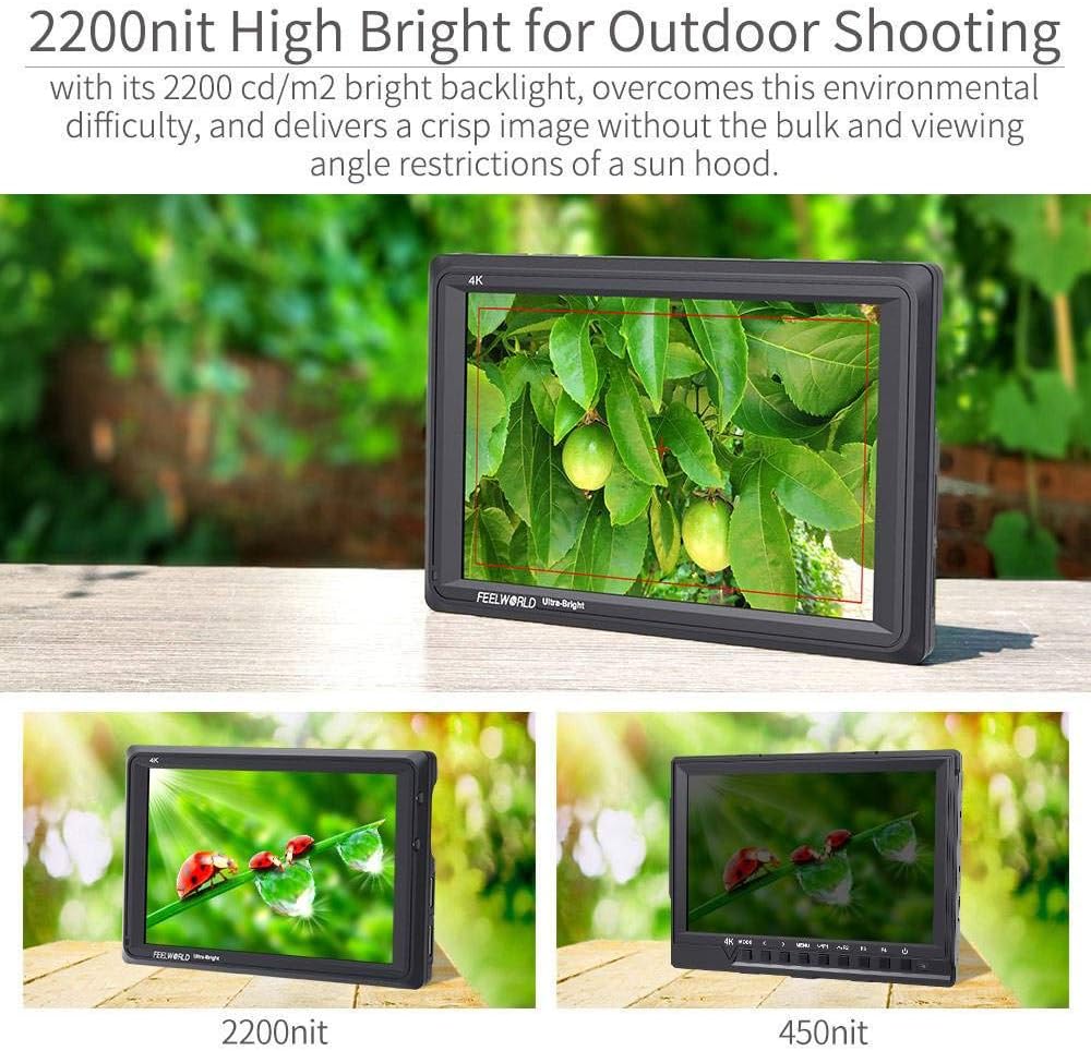 7 Inch 2200nit DSLR Camera Field Monitor Full HD 4K HDMI F681