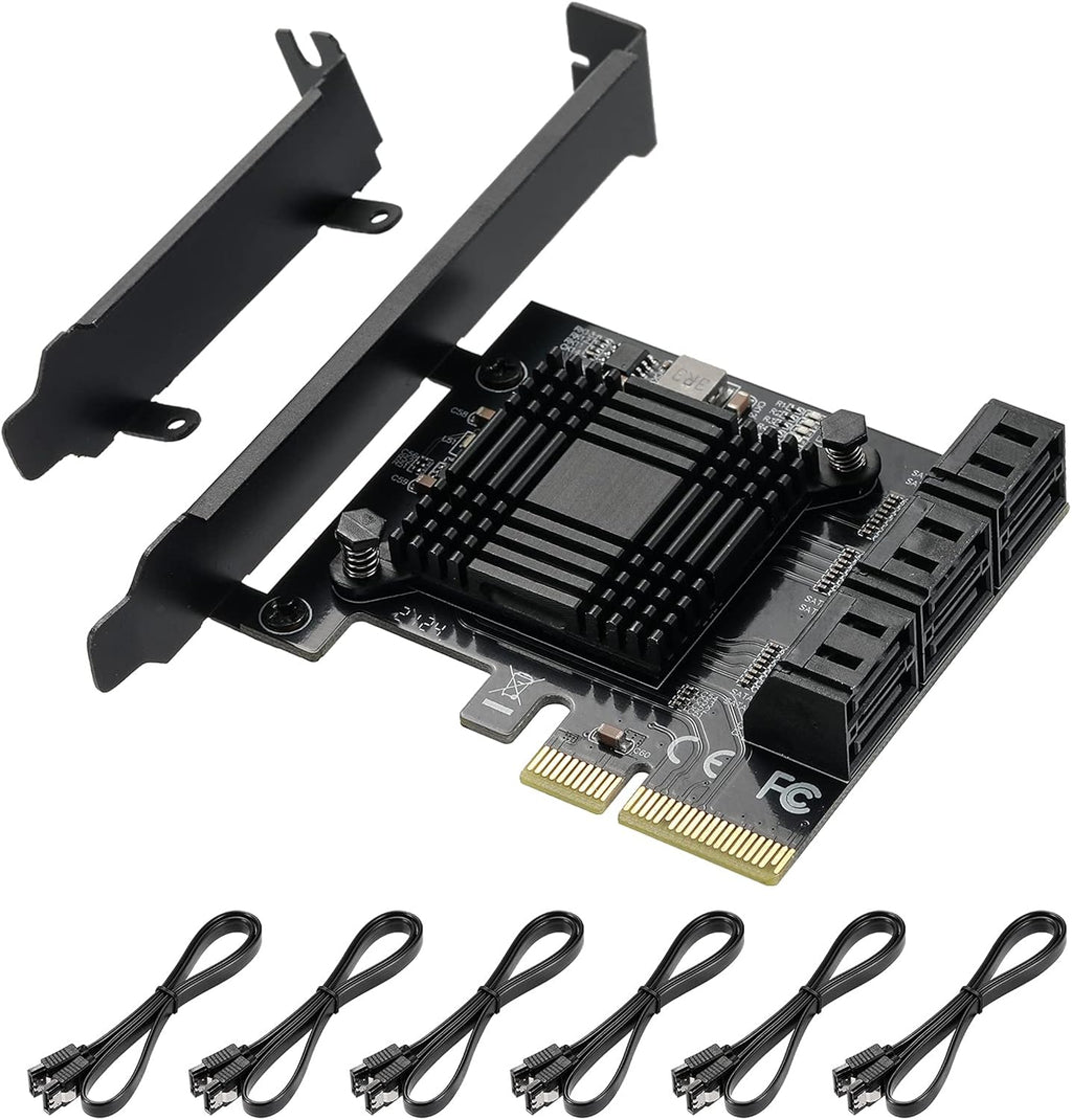4X PCIE SATA Card 6 Ports with 6 SATA Cables P227400