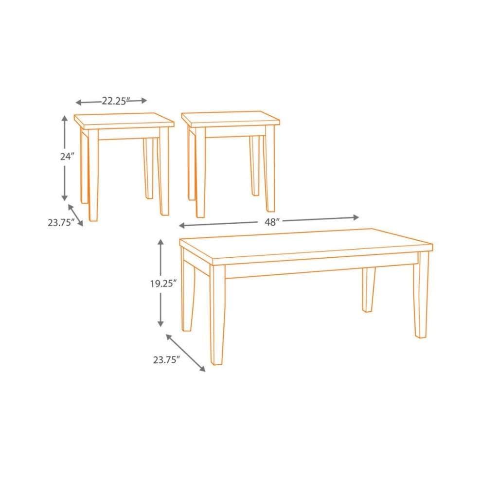 3-Piece Occasional Table Set Black W665