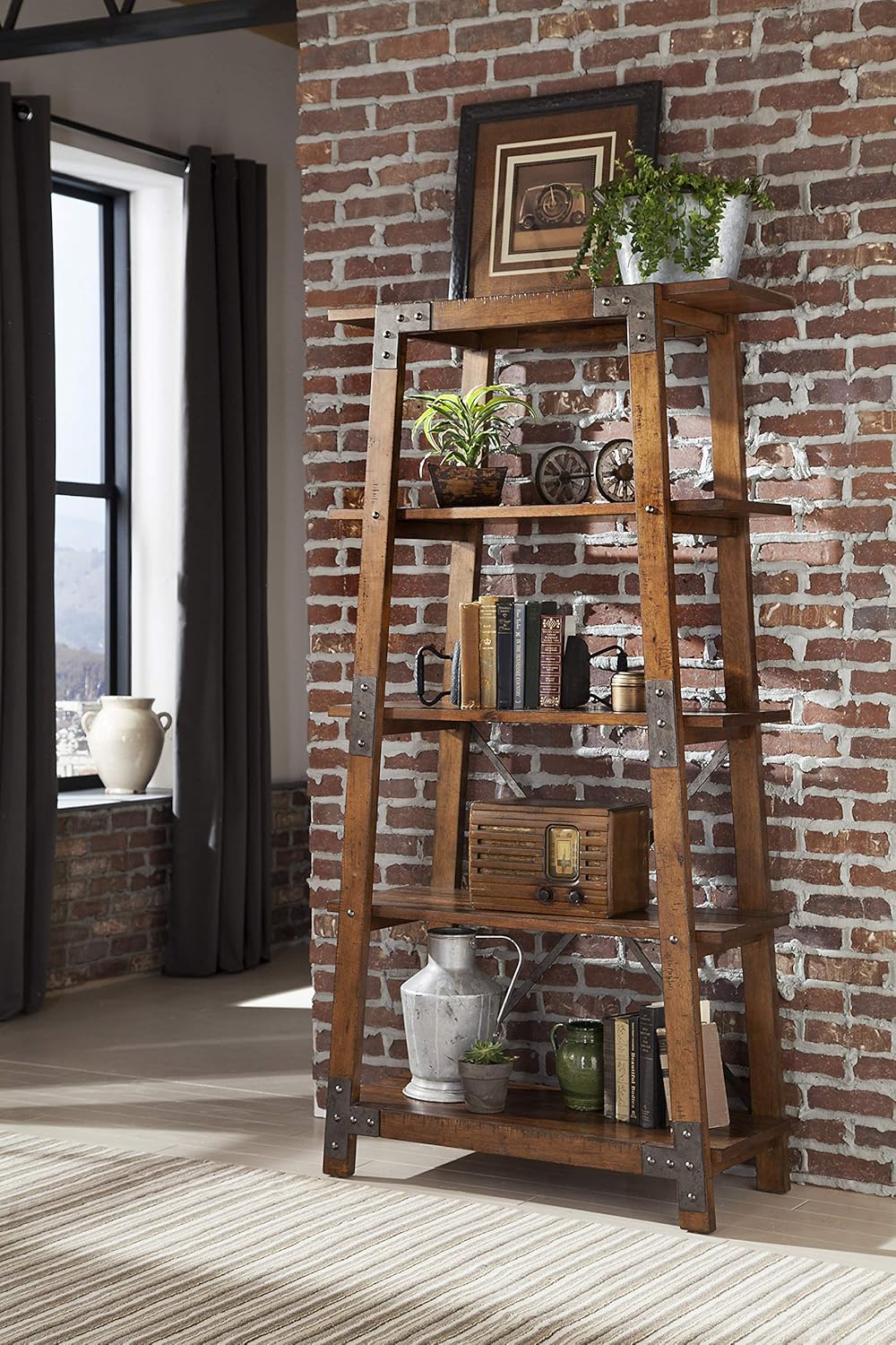 Brown 4-Tier Bookcase D17696