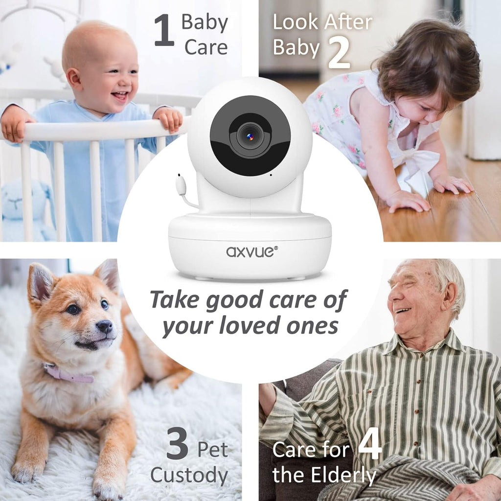 Video Baby Monitor with Pan-Tilt-Zoom Camera, 4.3'' Color LCD, Night Vision, Two Way Audio F742596