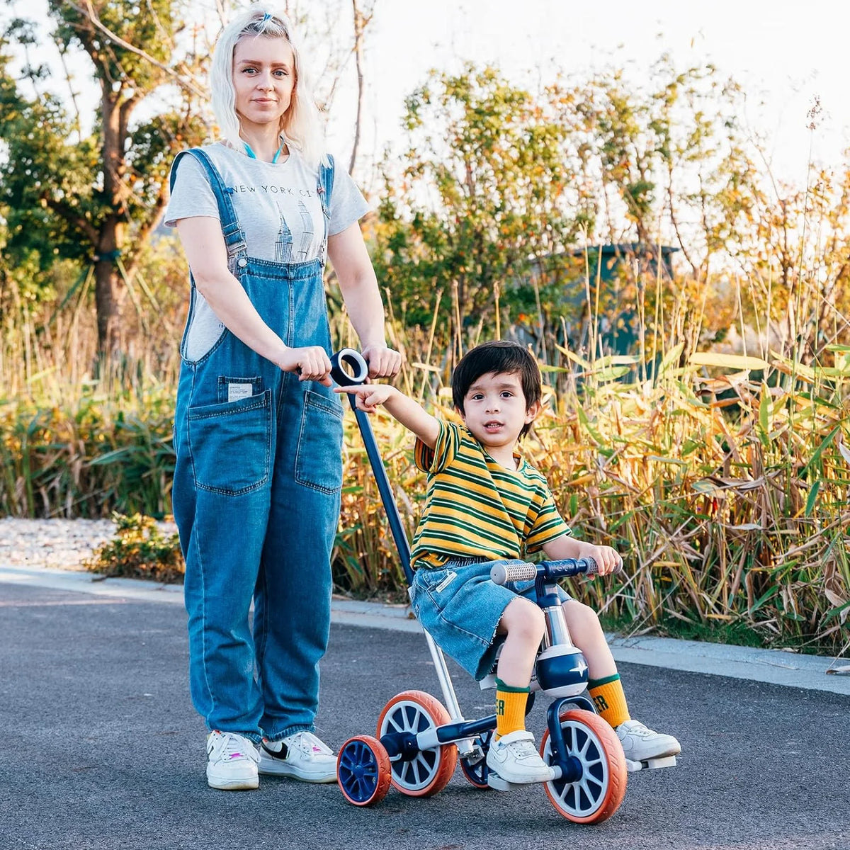 7 in 1 Toddler Tricycle with Removable Pedals F721