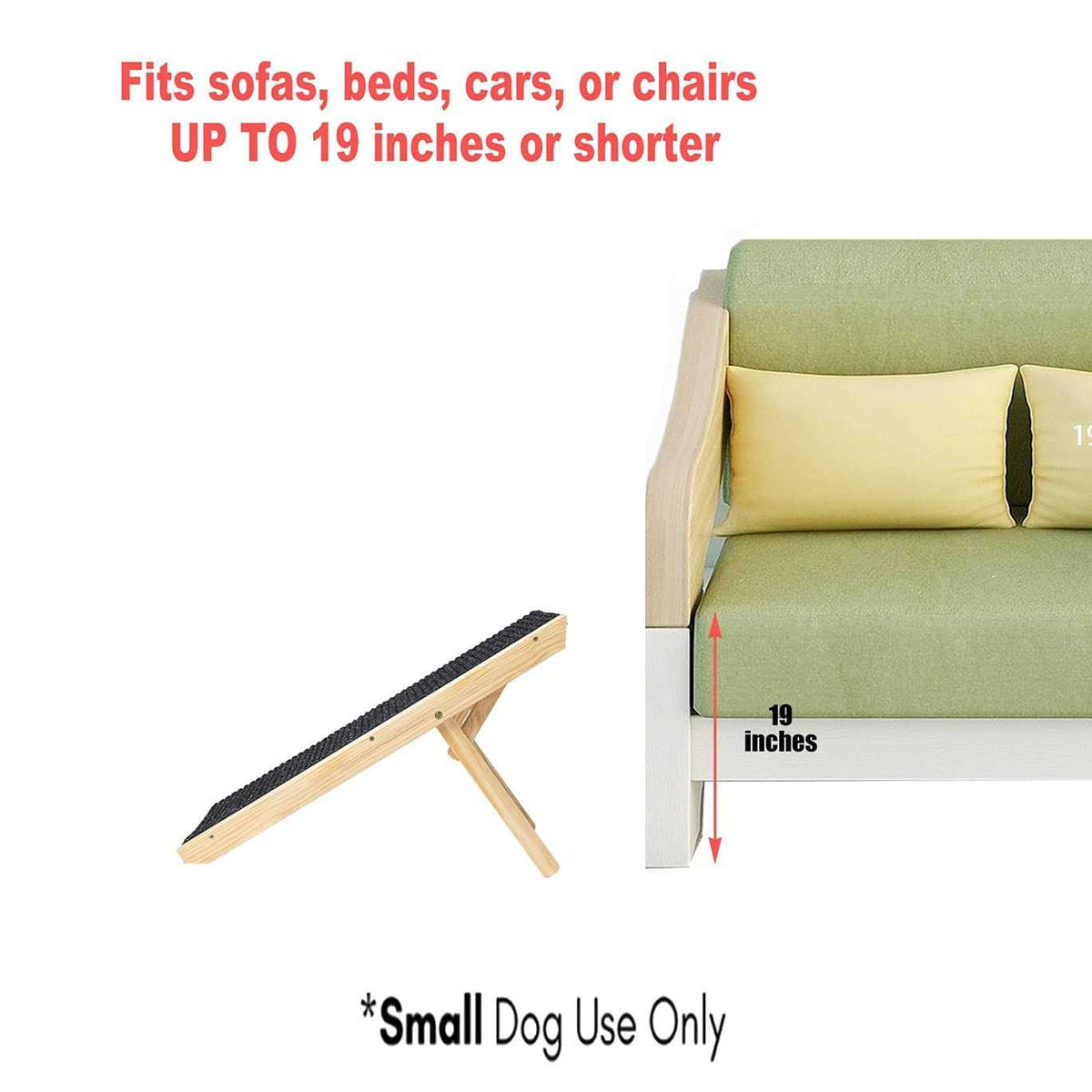 19 Tall Adjustable Wooden Folding Portable Pet Ramp X254