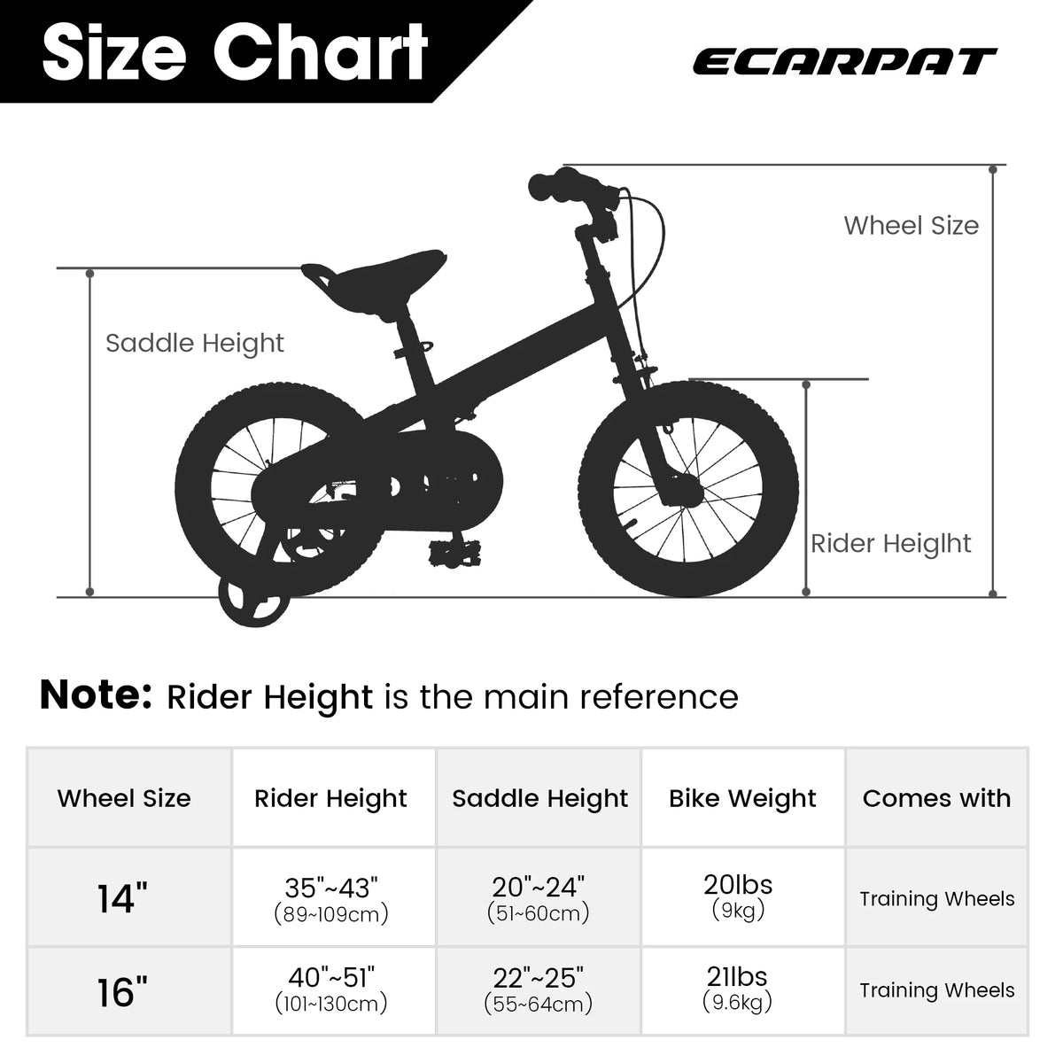 14 Inch Boys Bike with Training Wheels J6895