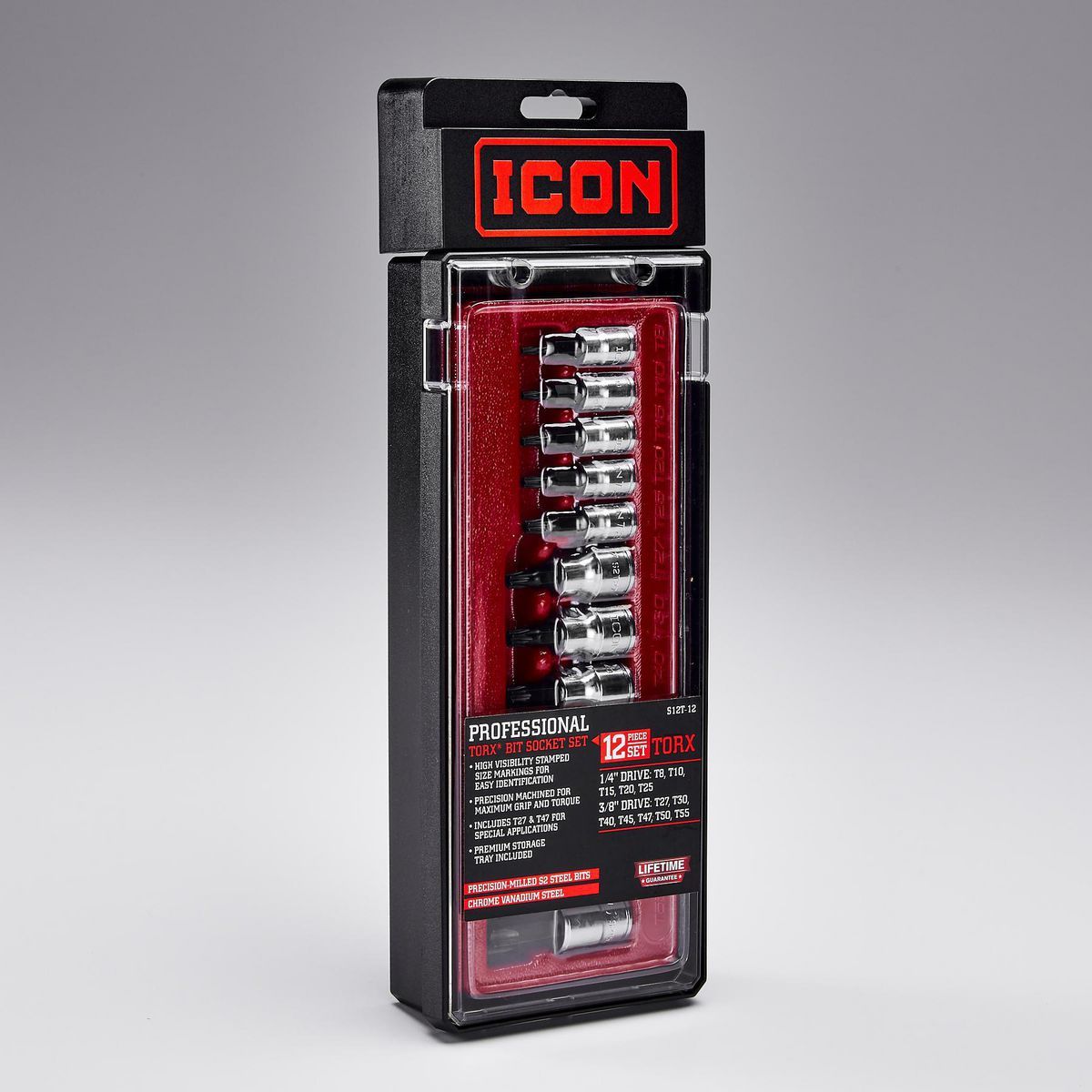 1/4 in. 3/8 in. Drive TORX Bit Socket Set, 12-Piece P2717