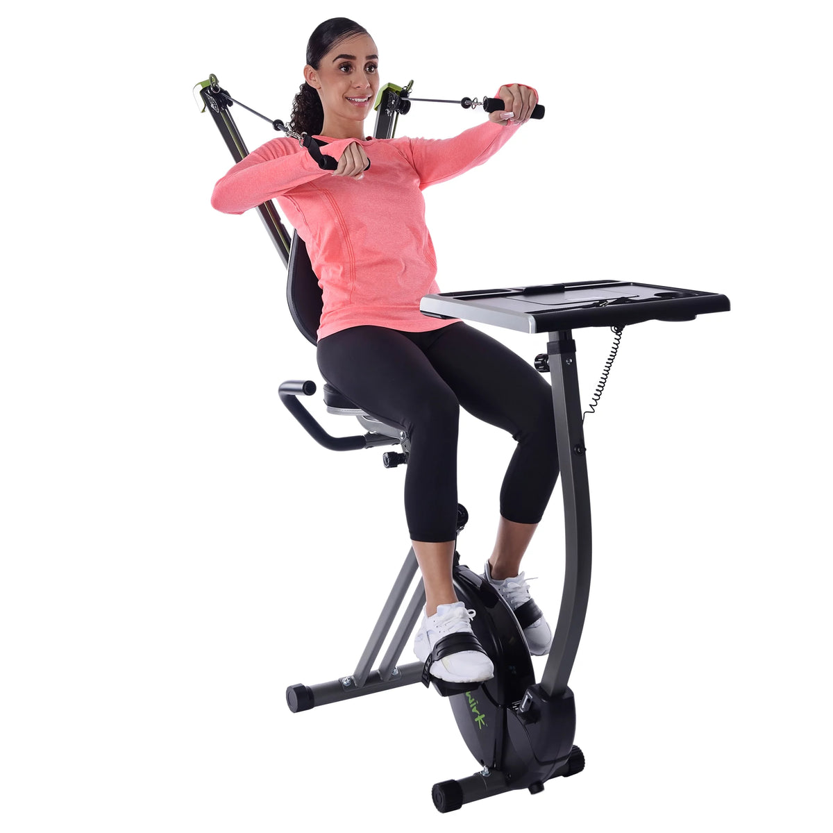 Upright Exercise Bike Workstation and Standing Desk E16566