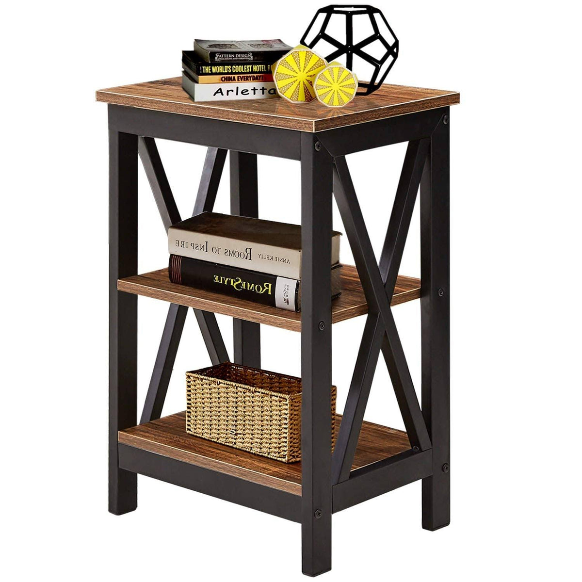 Black 3-Tier Nightstand C396921