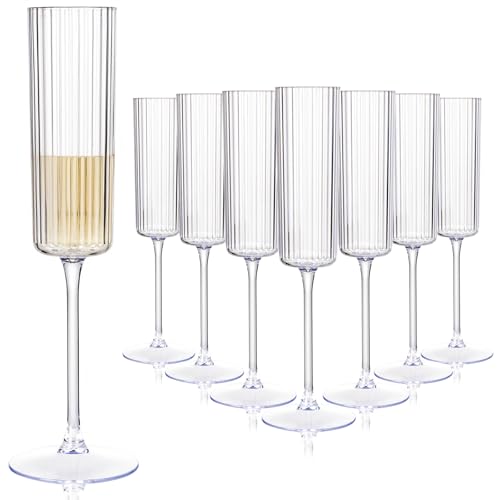 36 Pack 6oz Pink Plastic Champagne Flutes C464