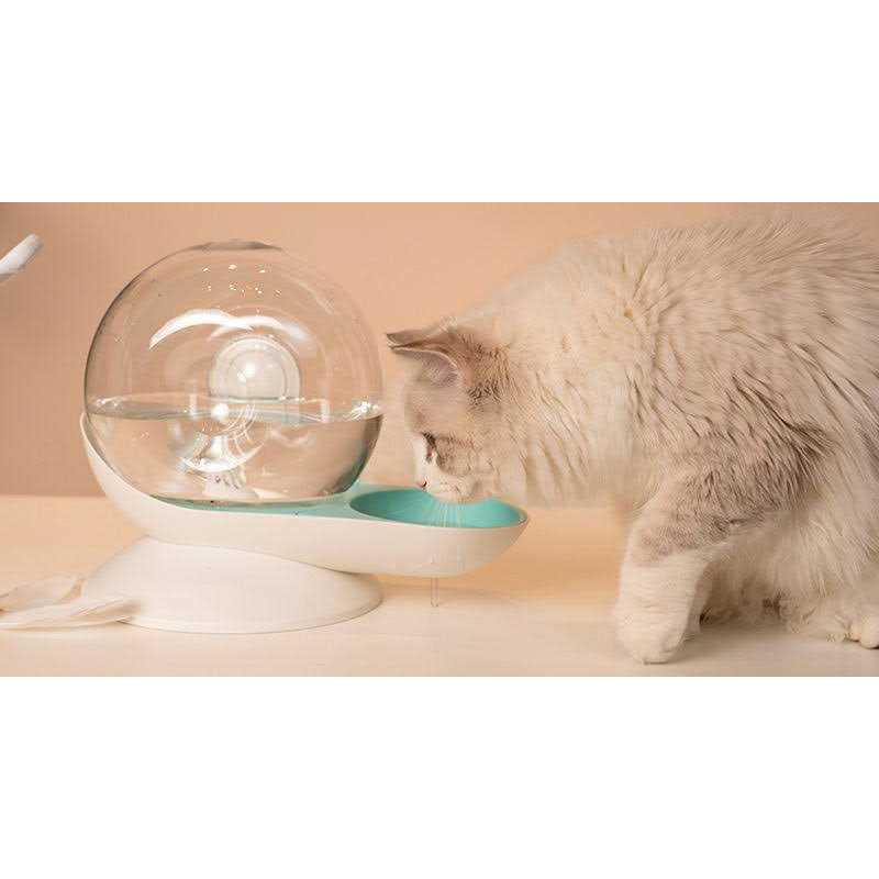 Snail Shaped 2-in-1 Automated Gravity Pet Water Dispenser and Food Bowl F960600