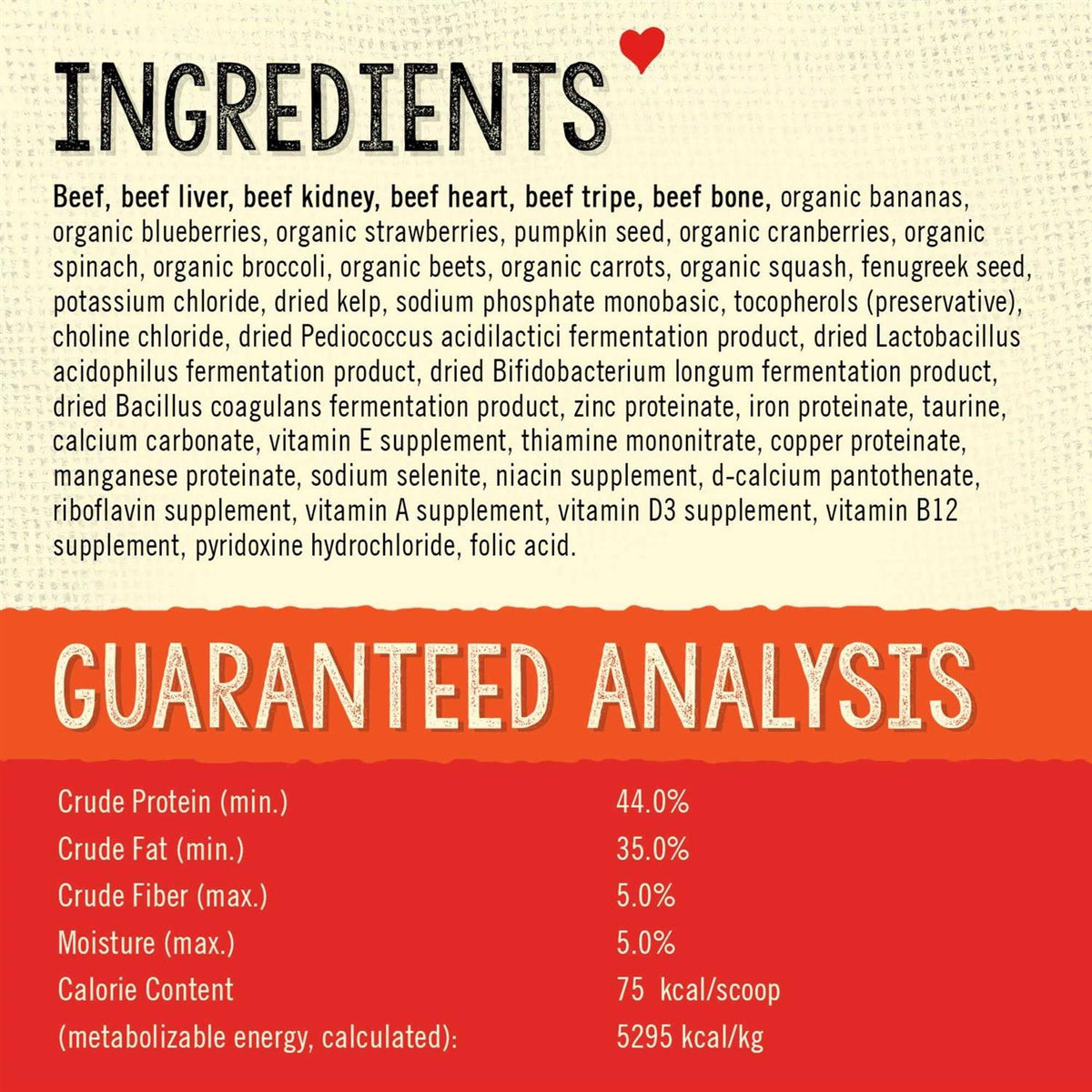 Freeze Dried Grass Fed Beef Dog Food S807277
