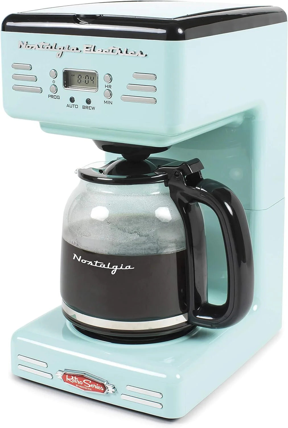 Aqua 12-Cup Programmable Retro Coffee Maker U346