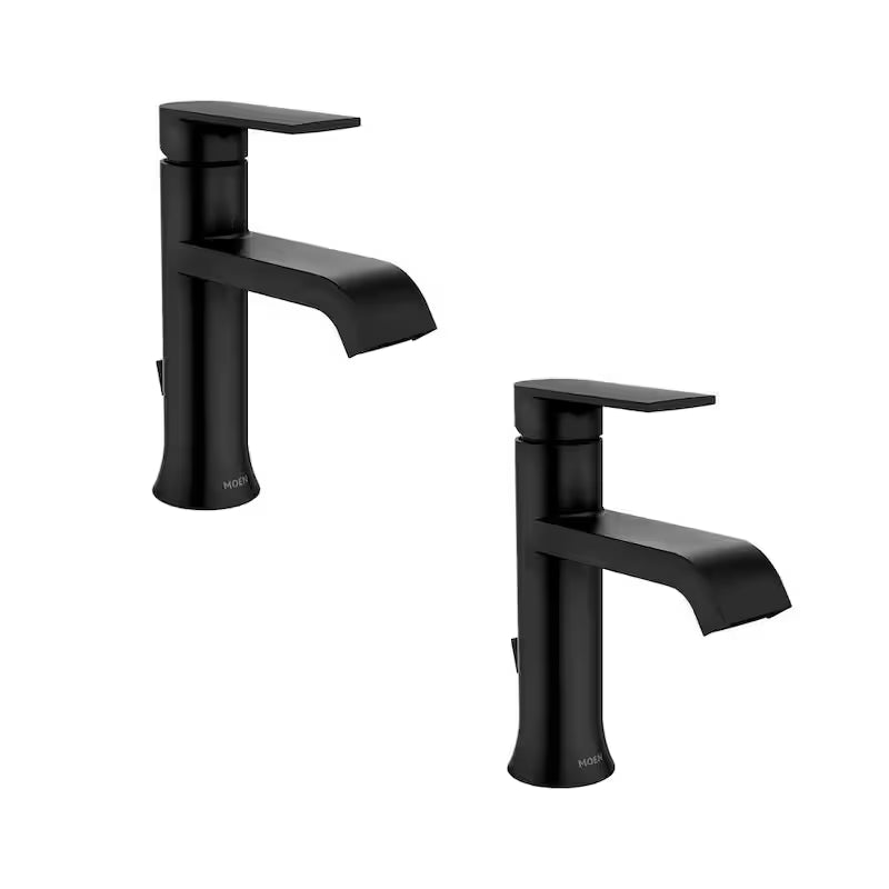 Single Handle Single Hole Bathroom Faucet Matte Black 2-pack K799181