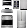 36 Gas Range, Range Hood, Refrigerator, Dishwasher, Microwave and Wine Cooler M308