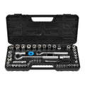 1/4 in., 3/8 in., 1/2 in. Drive SAE and Metric Socket Set, 51-Piece E494496