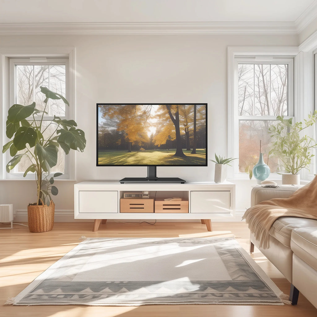 Universal TV Stand for 32-52 inch TVs with Tempered Glass Base B880054
