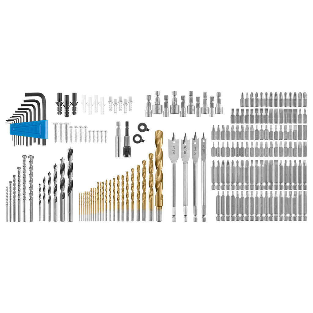200-Piece Assorted Drill and Drive Bit Set with Storage Case F59262