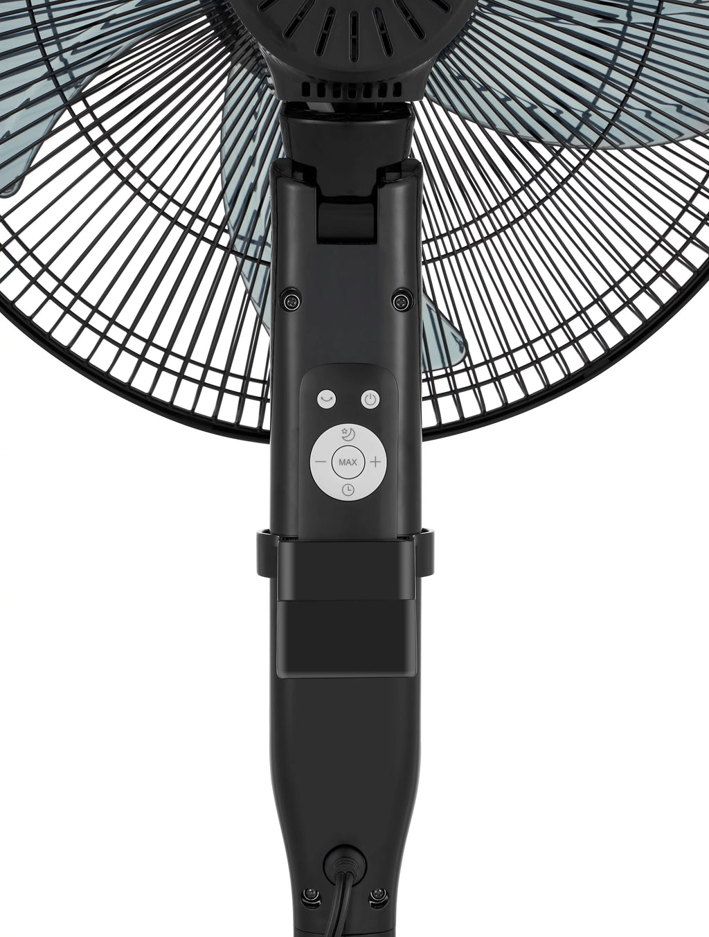 Black 12-Speed Pedestal Fan with Remote Y240