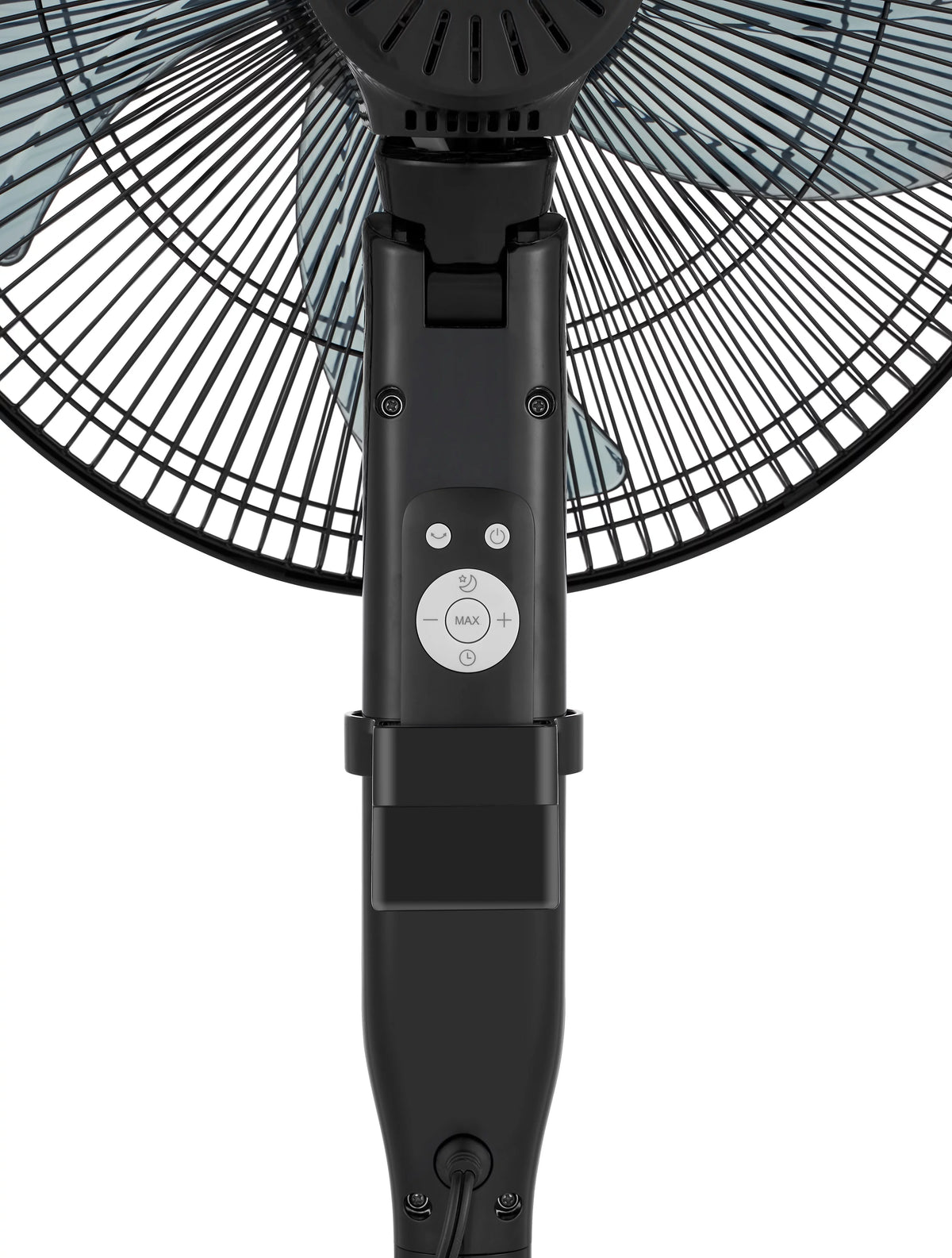 Black 12-Speed Pedestal Fan with Remote Y240