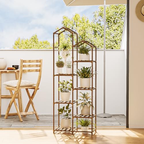 11 Tier Wood Plant Stand K98926