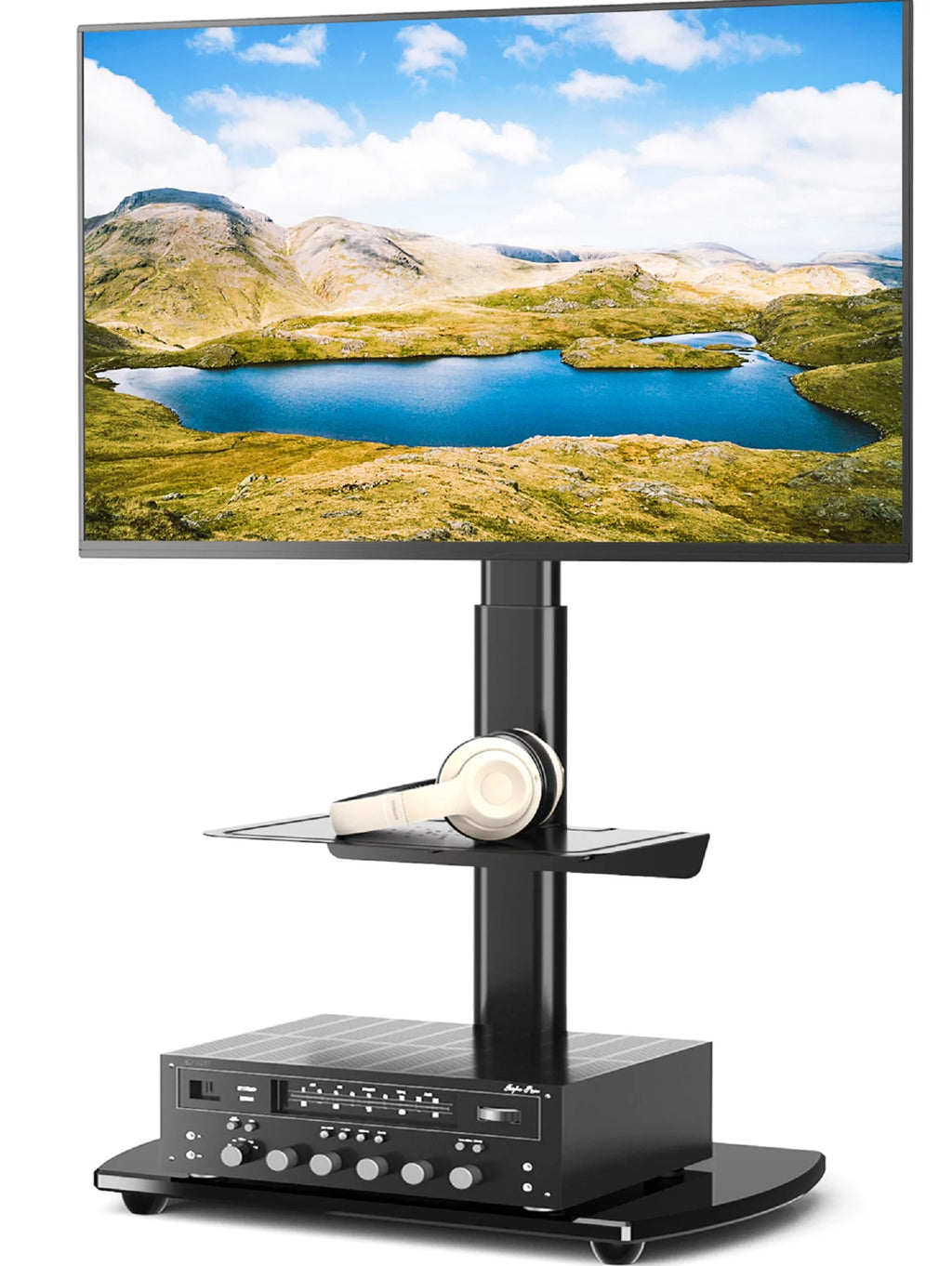 Universal Floor TV Stand up to 65 inch Black O320871