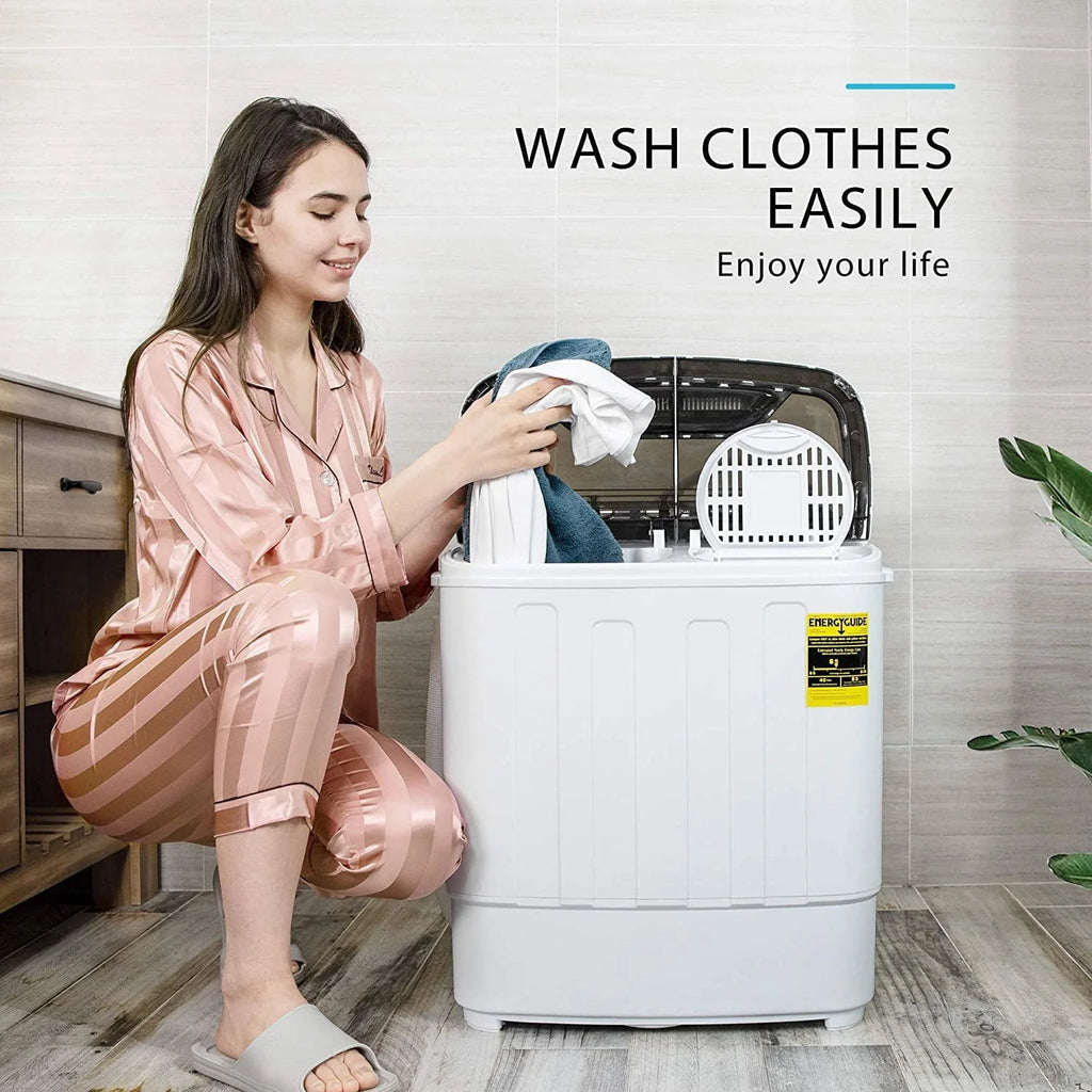 Portable Twin Tub Mini Laundry Washer and Spin Dryer Combo 13.5lbs L88078