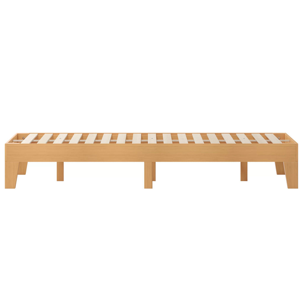 Queen Size Wooden Platform Bed with Pine Finish J432567