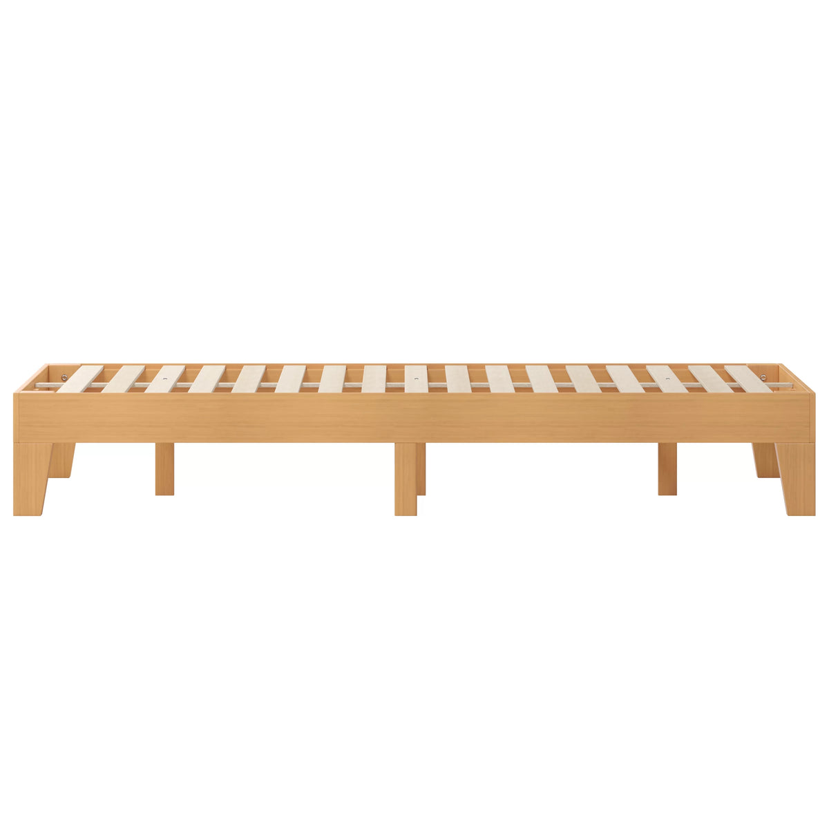 Queen Size Wooden Platform Bed with Pine Finish J432567