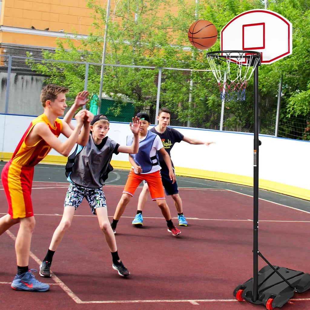 28 in. Portable Height Adjustable Basketball Hoop System O20544