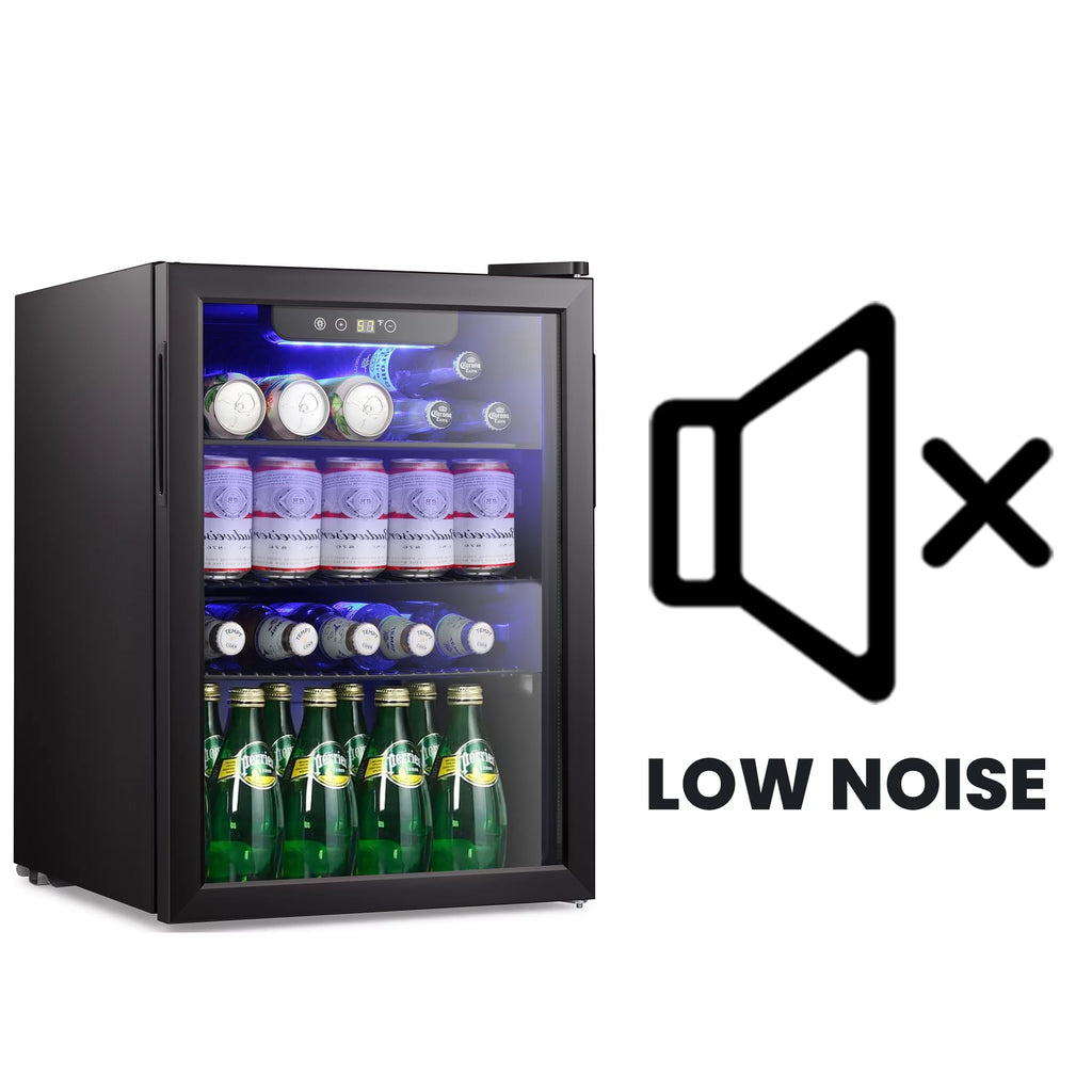 1.6cu.ft Wine Cooler Cabinet Beverage Mini Fridge Black Y43152