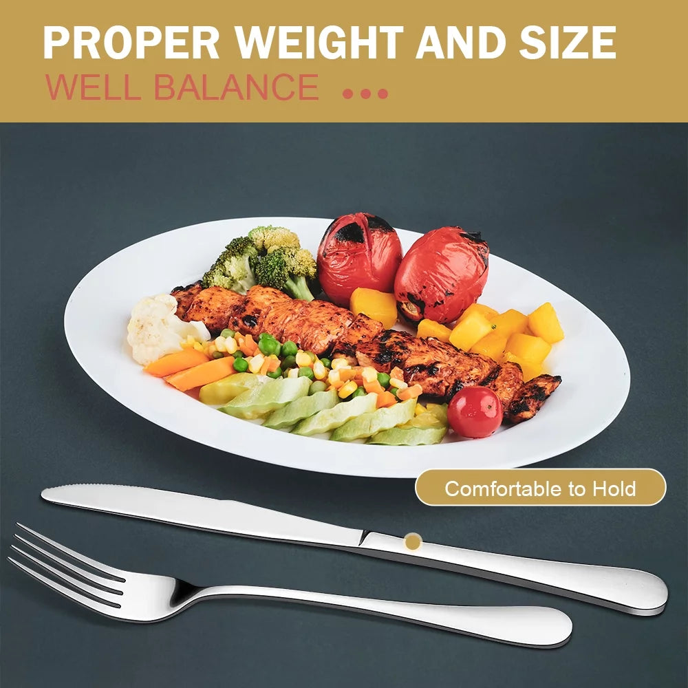 48-Pieces Stainless Steel Silverware Set H303