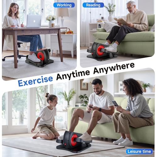 Under Desk Elliptical Exercise Machine with Remote Control D4063