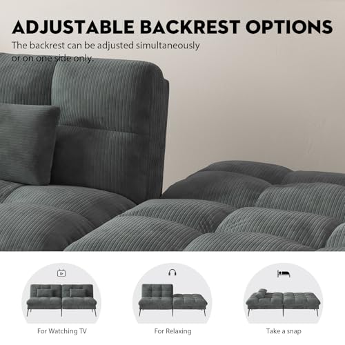 Black Convertible Futon Sofa Bed P577702