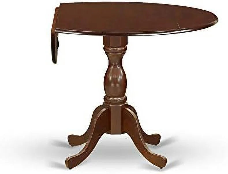 Round Dining Table with Dropleaf 42x42 Inch Mahogany K52571