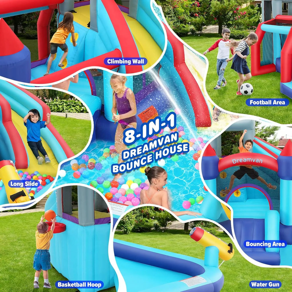 Inflatable Water Slide with Blower and Water Cannon E819