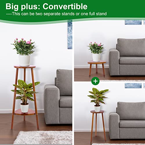 2 Tier Convertible Wooden Plant Stand U18450