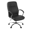 Black Leatherette Executive Office Chair with Arms H345447