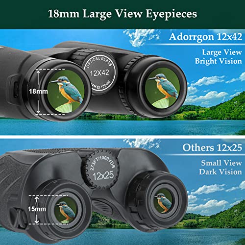 12x42 HD Binoculars with Phone Adapter and Tripod F61961