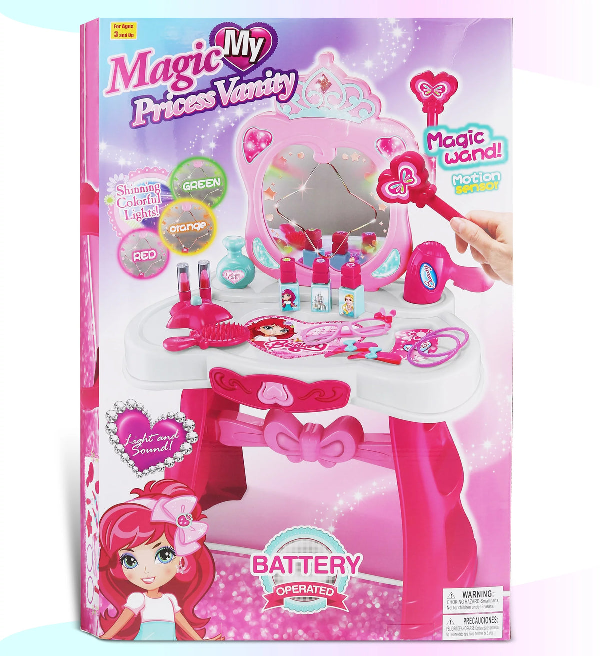 Princess Vanity Dresser with Mirror Playset W58514