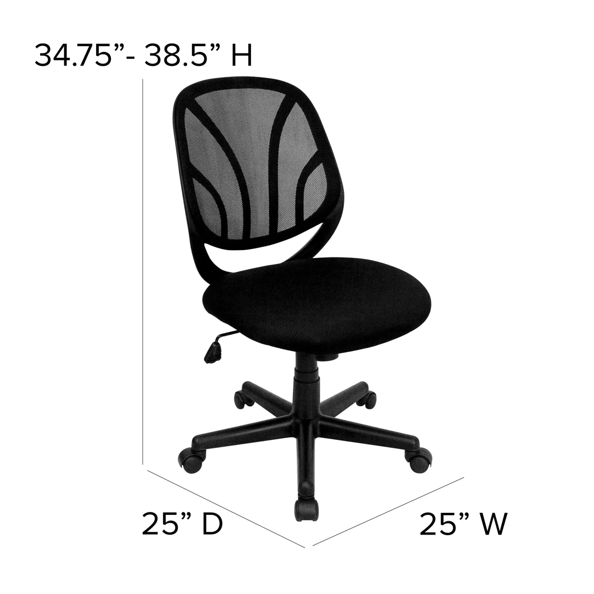 Black Mesh Swivel Office Chair T49234