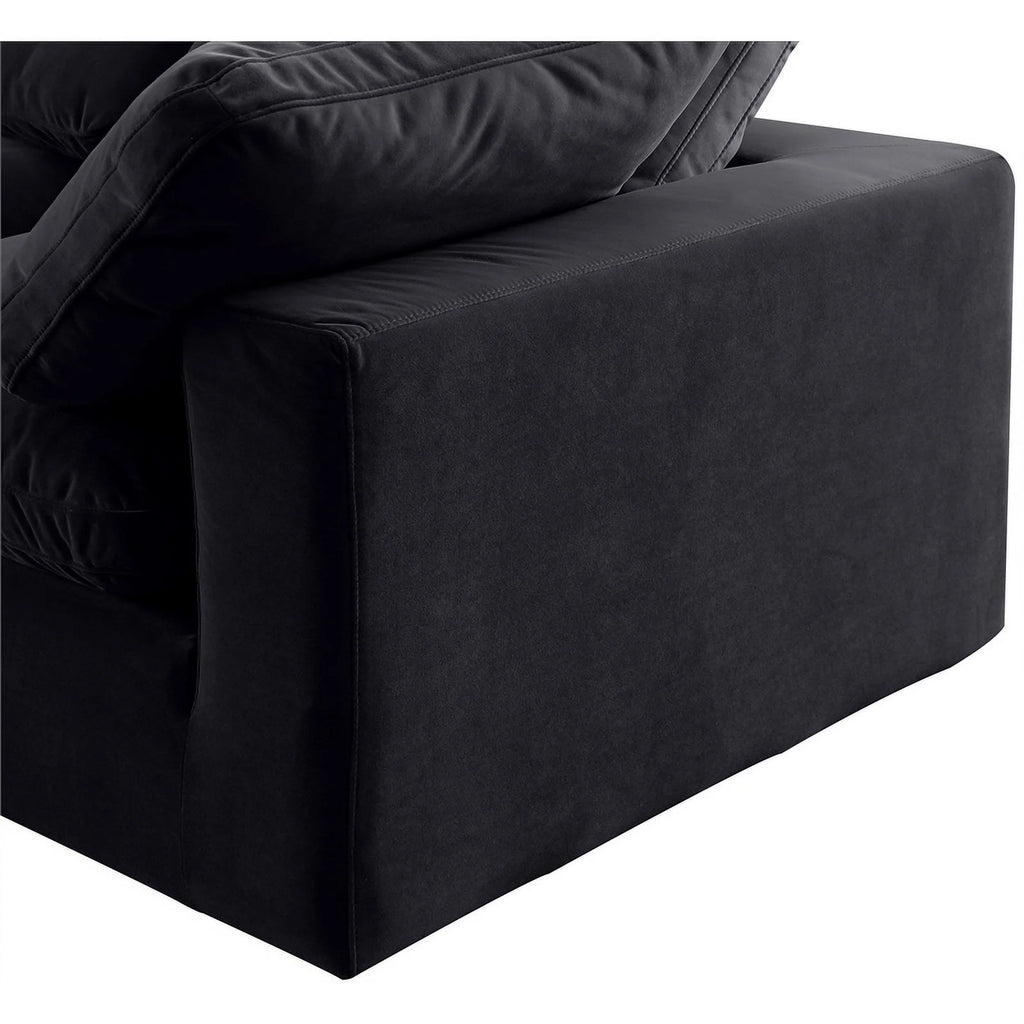 Black Velvet Modular Sectional X8215