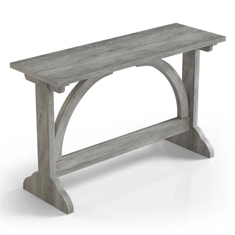 Rectangle Farmhouse Wood Console Table in Vintage Gray Oak Y9549