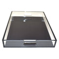 Black Square Lucite Tray F330949