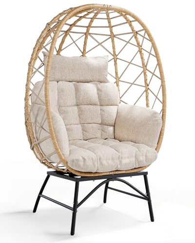Oversized Wicker Egg Chair with Cushion S41546