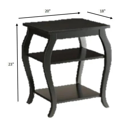 Black Finish Square End Table V144587
