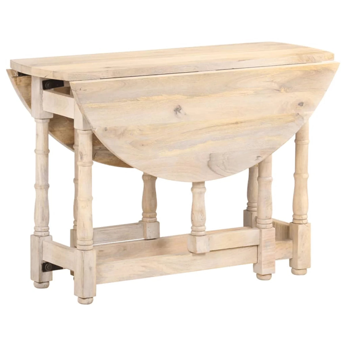 Round Solid Mango Wood Dining Table V39576