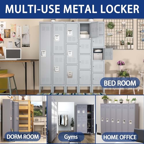 6 Door 72" H Metal Lockers with Lock K904084