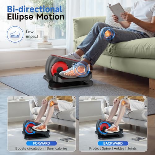 Under Desk Elliptical Exercise Machine with Remote Control D4063