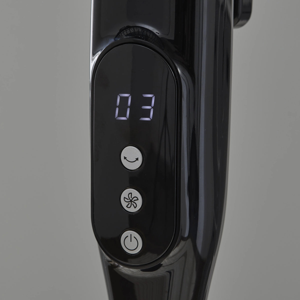 Black 12-Speed Pedestal Fan with Remote Y240