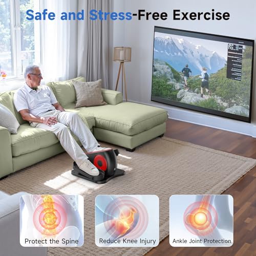 Under Desk Elliptical Exercise Machine with Remote Control D4063
